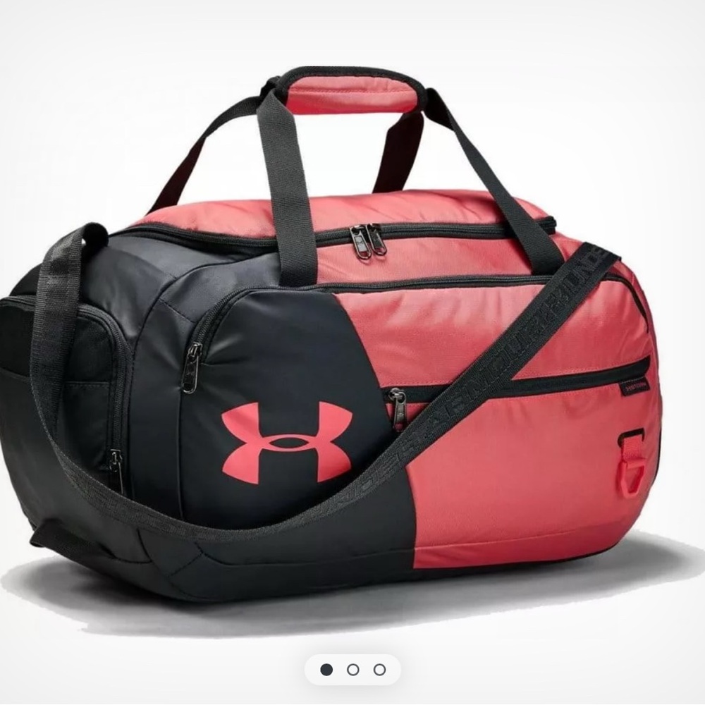 Under Armour Men's Black and pink Duffel Bag